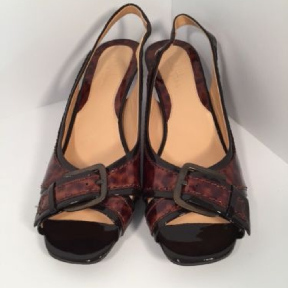 Cole Haan Leopard sling backs